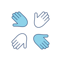 Humanitarian assistance vector illustration isolated on white background. Teamwork business concept. Hands together in round shape. Voluntary, charity, donation icon.