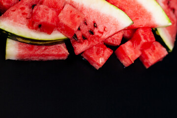 Watermelon slices in the upper half of the screen. The underside is free.