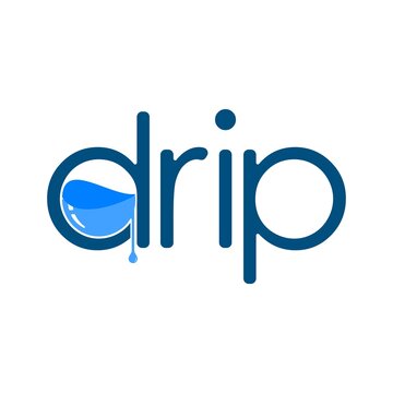 simple typhography drip water vector logo
