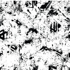 Fototapeta premium Vector Seamless Pattern . Dirty Distress Texture .