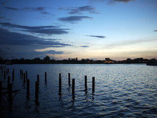 Fototapeta premium 코타키나발루의 아름다운 저녁노을