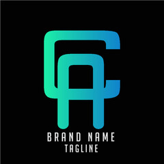 Obraz premium CA initials logo, name initials logo, company initials logo, person initials logo.