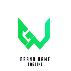 W initials logo, name initials logo, company initials logo, person initials logo.