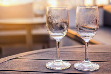 Empty wine glass