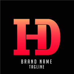 HD initials logo, name initials logo, company initials logo, person initials logo.