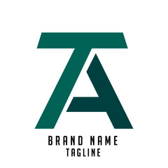 TA initials logo, name initials logo, company initials logo, person initials logo.
