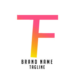 TF initials logo, name initials logo, company initials logo, person initials logo.