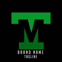 TM initials logo, name initials logo, company initials logo, person initials logo.