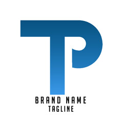 TP initials logo, name initials logo, company initials logo, person initials logo.