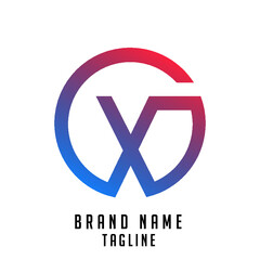 XG initials logo, name initials logo, company initials logo, person initials logo.