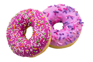 Walnut donut on a white background.