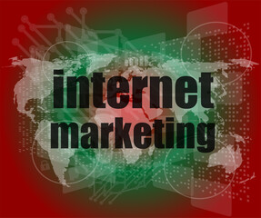 internet marketing - digital touch screen interface