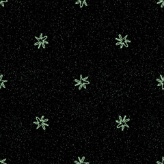 Hand Drawn white Snowflakes Christmas Seamless Pat