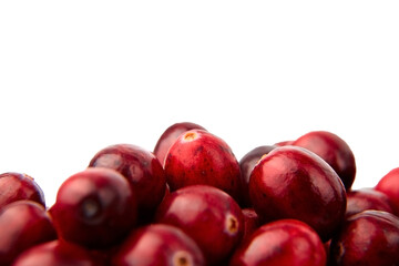 Fesh cranberries isolated on white