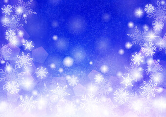 sparkly watercolor background with snow