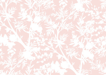 Floral seamless pattern in chinoiserie style. Vector illustration.