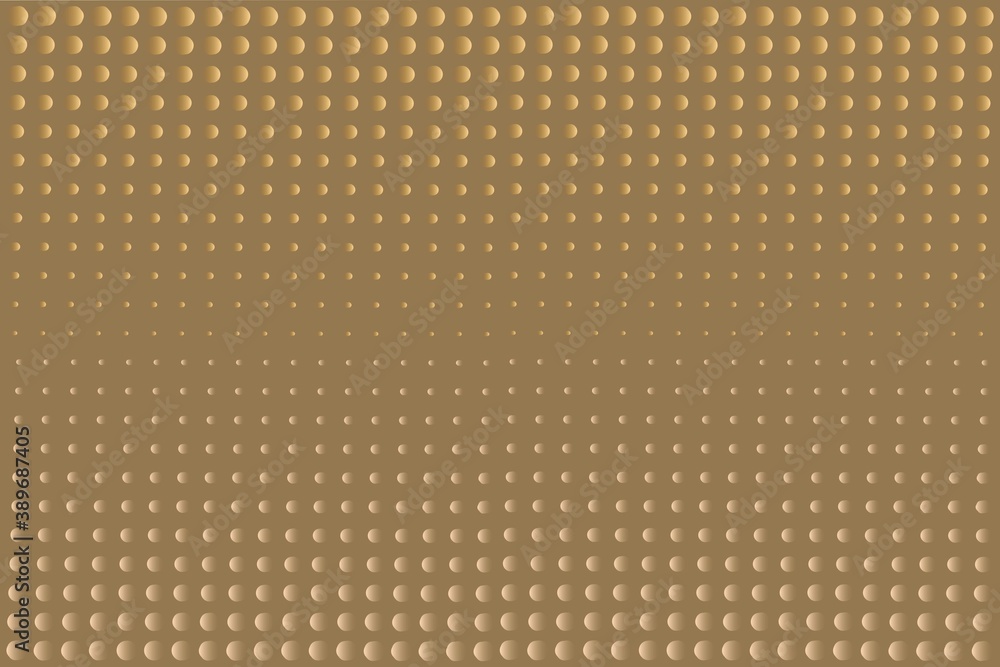 Poster beige background with golden and light beige circles on the surface. textured 3d vector background. 