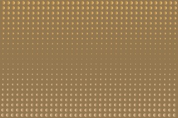 Beige background with golden and light beige circles on the surface. Textured 3D vector background. Abstraction with dots and circles for your design. Brown background.