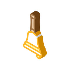graduation bell isometric icon vector illustration sign