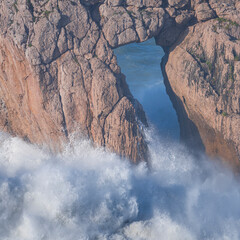 Swell in the Cantabrian Sea. Big waves in the so-called 