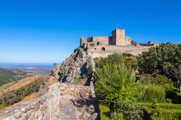Fototapeta premium Marvao castle on the top of a mountain