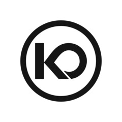 Initial letter ko or ok logo vector templates - obrazy, fototapety, plakaty
