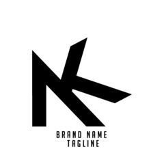 AK initials logo, name initials logo, company initials logo, person initials logo.