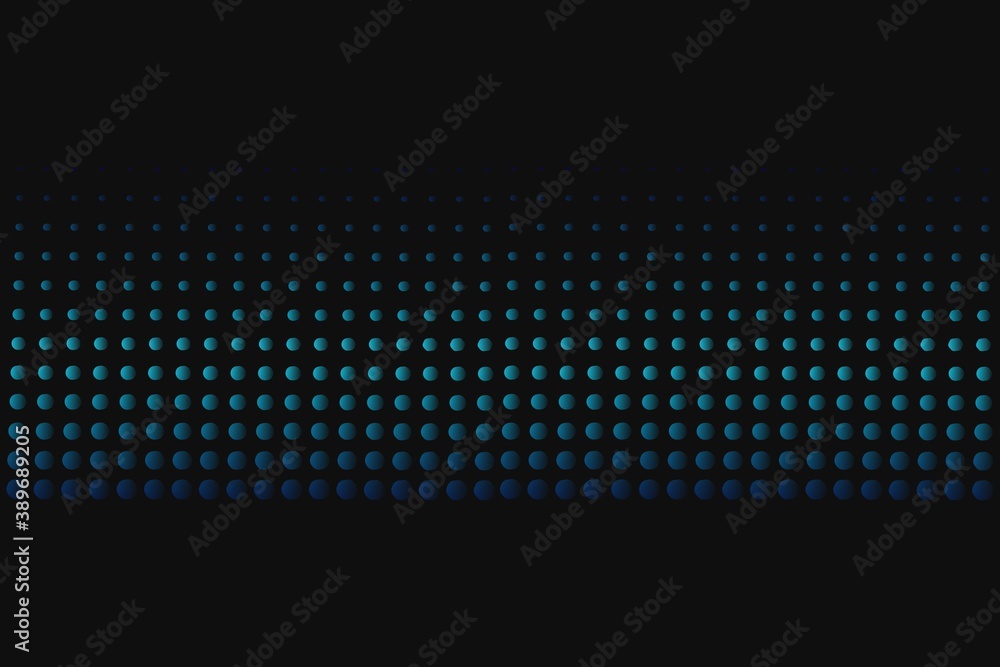 Poster blue-green circles on a dark background. vector abstraction for advertising or just any background. 