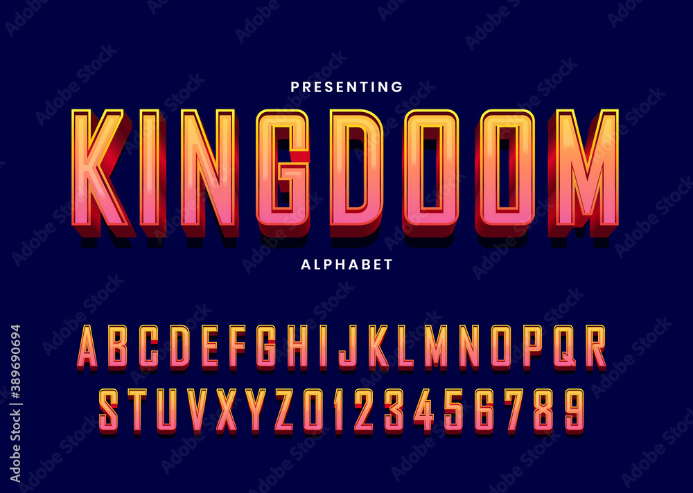 Poster silver metallic font. game logo title text effect template. custom font alphabet