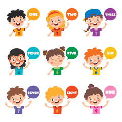 Concept Of Multi Colored Numbers