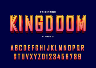 Obraz premium silver metallic font. Game logo title text effect template. Custom font alphabet