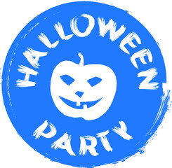 Halloween stamp . Vintage Grunge Font on the Distress Texture Banner . Vector Background 