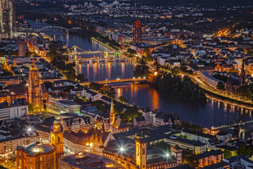 Fototapeta premium The beautiful Frankfurt Skyline in Germany
