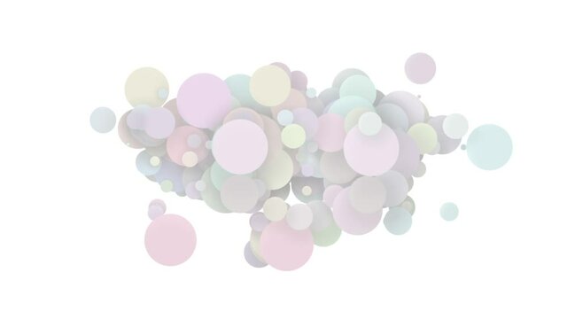 Simple abstract flat style background with circles that change their size, overlap each other. Minimalist design.