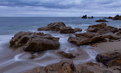 beach at dusk