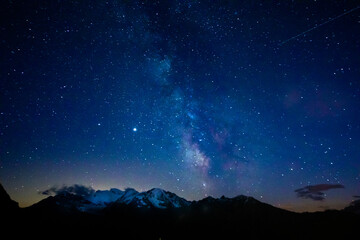 The milky way over the swiss alps