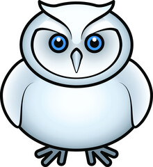 A fat white owl.