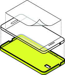 Protecting your cellular phone with a case and a screen protector.