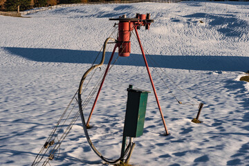 Schlepplift im Winter