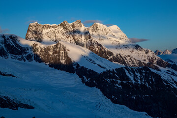 Swiss alps at sunrise in Switzerland
