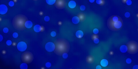 Light BLUE vector layout with circles, stars.