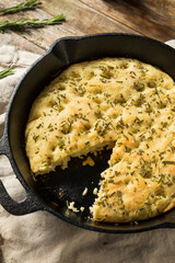 Gourmet Rosemary Skillet Focaccia Bread