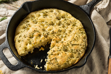 Gourmet Rosemary Skillet Focaccia Bread