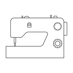 Sewing machine vector icon.Outline vector icon isolated on white background sewing machine.