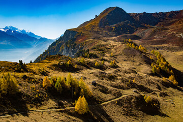 Swiss alps in autumn