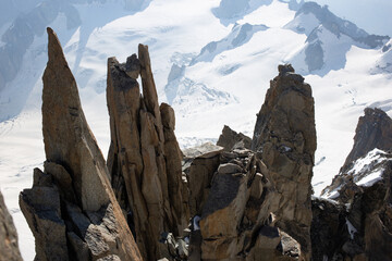 rocky spires in the swiss alps