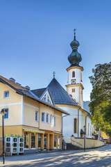 Fototapeta na wymiar Parish Church of Saint Egidius in St.Gilgen, Austria