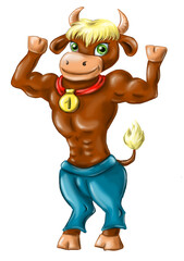 bull for bodybuilding logos strong symbol of 2020