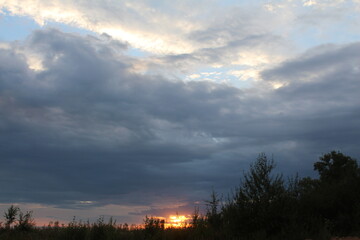 sunset in the clouds