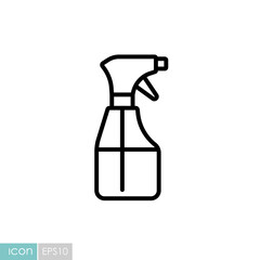 Cleaning spray bottle vector icon